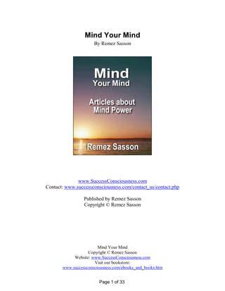 mind your mind successconsciousness