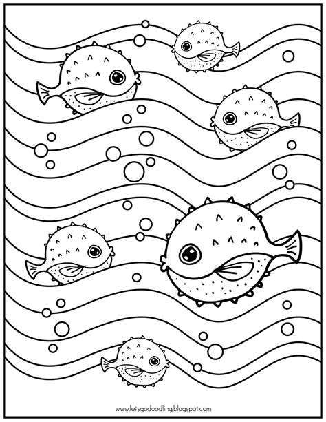 Mindful Puffer Fish Coloring Page 4 Free Printable Puffer Fish Coloring Page - Puffer Fish Coloring Page