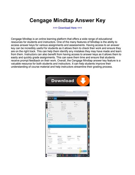 Read Online Mindtap Answer Key 