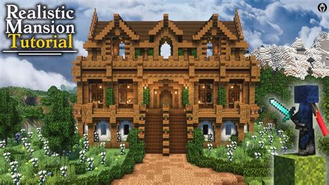 minecraft how to build a mansion tutorial