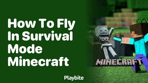 minecraft how to fly in survival mode
