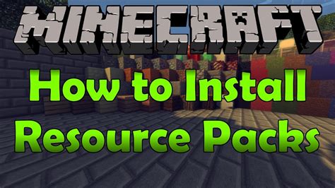 minecraft how to install resource pack