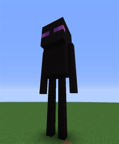 minecraft how to make a enderman statue