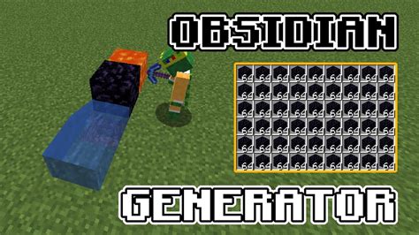 minecraft how to make an obsidian generator