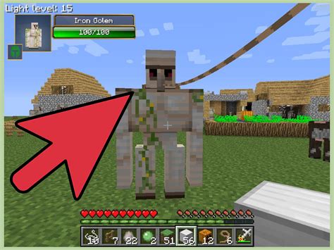 minecraft how to make iron golem