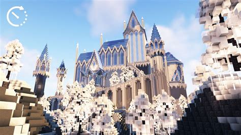 minecraft ice castle tutorial