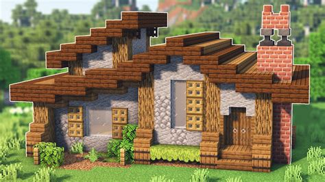 minecraft rustic house tutorial