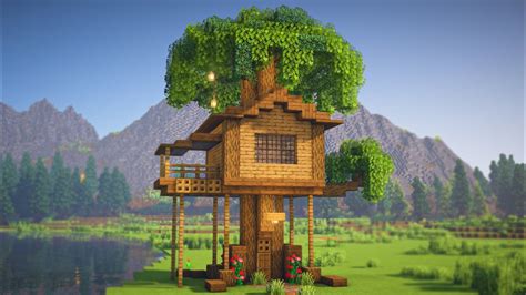 minecraft simple treehouse