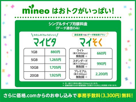 mineo（マイネオ）のおすすめプランはシングルタイプ1GB・Aプラン…