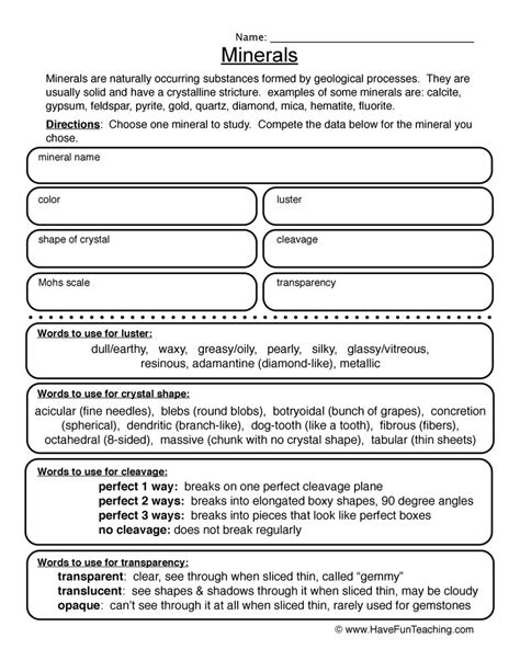Minerals Grade 2 Worksheets K12 Workbook Mineral Worksheet For 2nd Grade - Mineral Worksheet For 2nd Grade