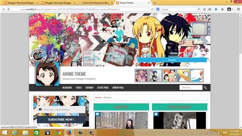 mini anime blogspot template