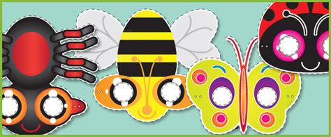 mini beast masks templates