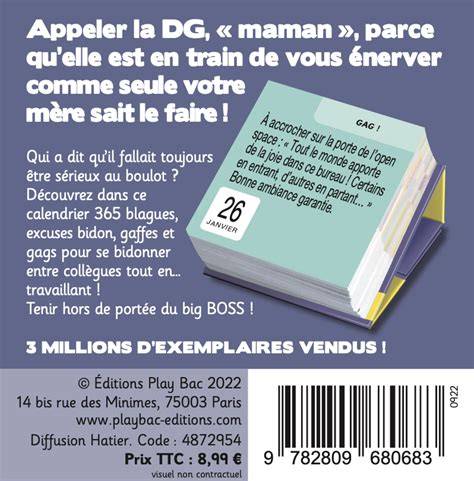 mini calendrier 365 blagues de fous spa c cial en
