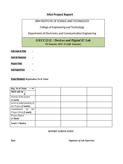 mini project report