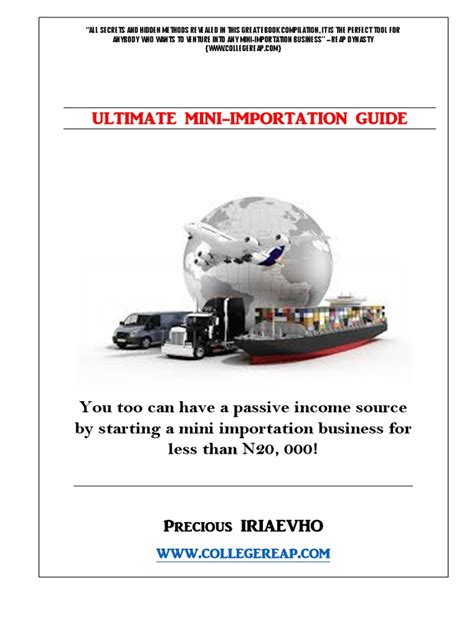 Download Mini Importation Guide Pdf 