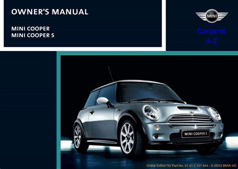 Read Online Mini One 2004 Owners Manual 