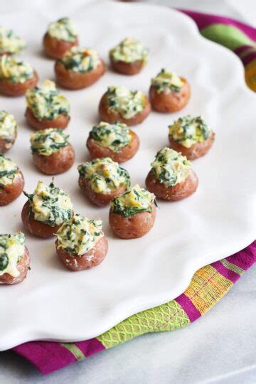 Indulge in Savory Mini Spinach Artichoke Stuffed Potato Bites: A Culinary Delight