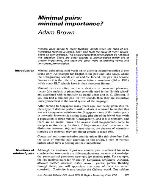 minimal importance explanation