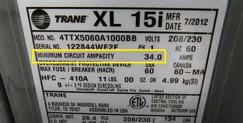 Minimum Circuit Ampacity