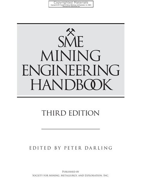 Mining Engineering Handbook Download Alanfa
