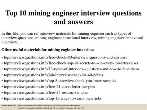 Download Mining Engineering Interview Questions 