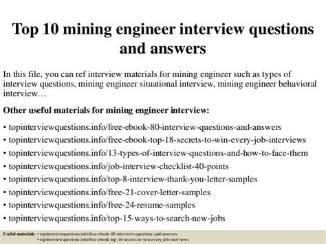 Read Mining Engineering Interview Questions 
