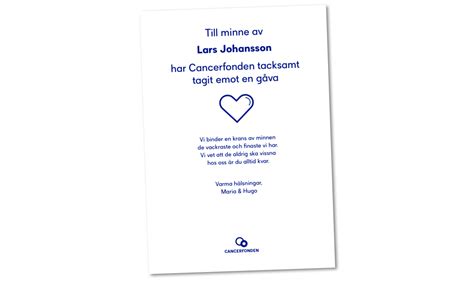 minnesord till begravning