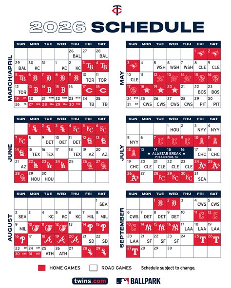 minnesota baseball schedule