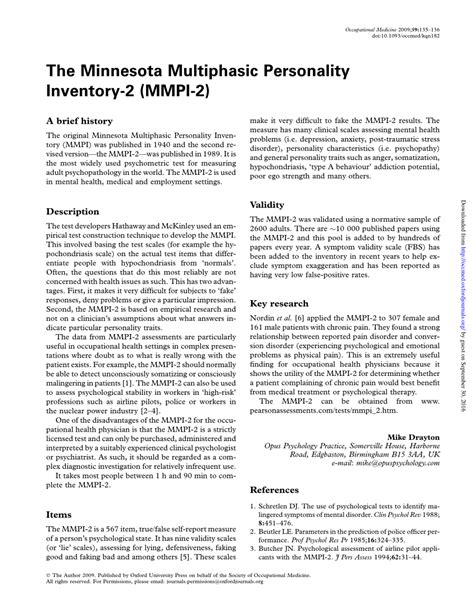 minnesota multiphasic