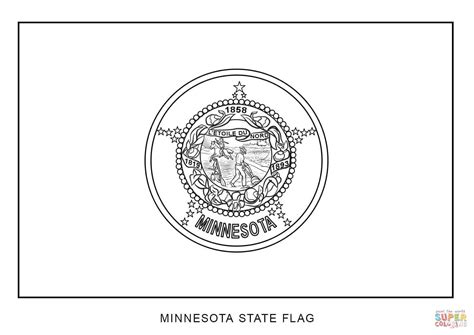 Minnesota State Flag Coloring Page Minnesota State Flower Coloring Page - Minnesota State Flower Coloring Page