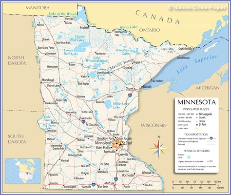 minnesota us map