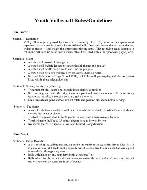 Full Download Minnesota High School Volleyball Rules 