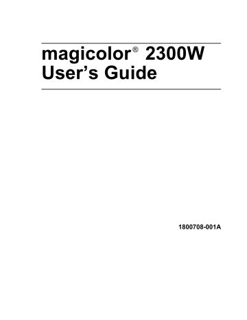 Read Minolta 2300W User Guide 