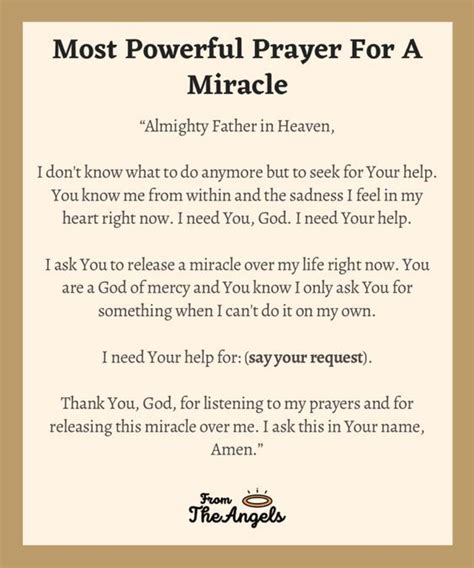 Miracles In Prayer