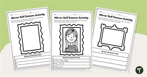 Mirror Self Esteem Activity Teach Starter Kindergarten Mirror Image Worksheet - Kindergarten Mirror Image Worksheet