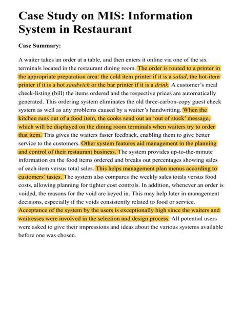 mis case study with solution