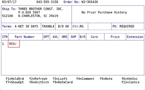 Miscellaneous Charges Order