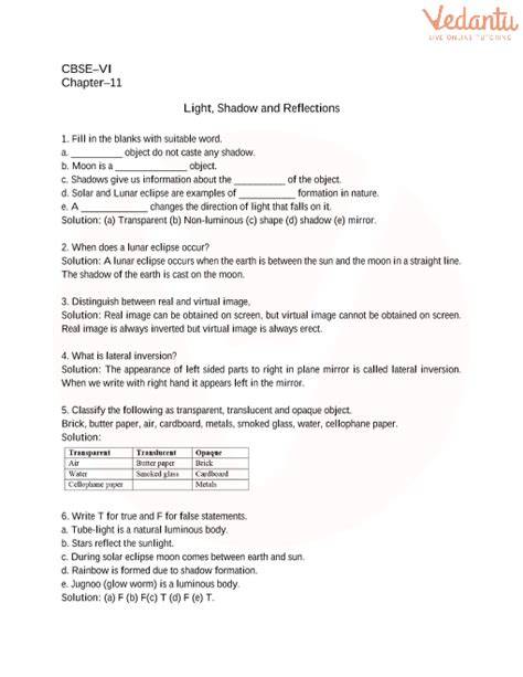 miscellaneous light topics answers