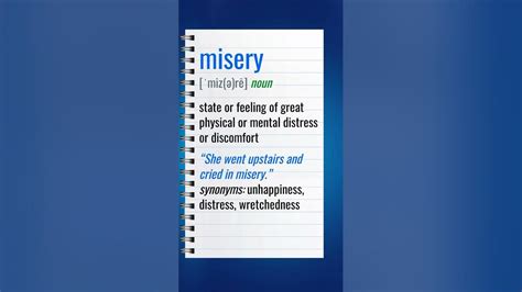 misery english