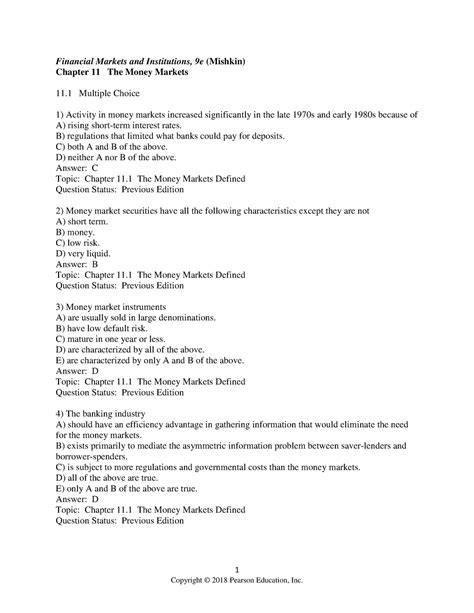 Full Download Mishkin Eakins Chapter 11 