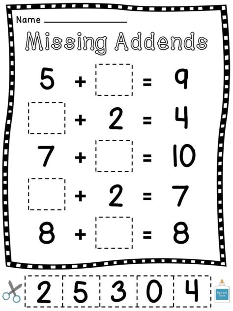 Missing Addends For 1st Grade Tpt Missing Addends Worksheets 1st Grade - Missing Addends Worksheets 1st Grade