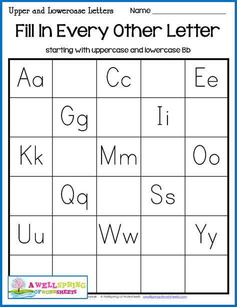 Missing Alphabet Free Printable Pdf Worksheets Kids Missing Alphabets A To Z - Missing Alphabets A To Z