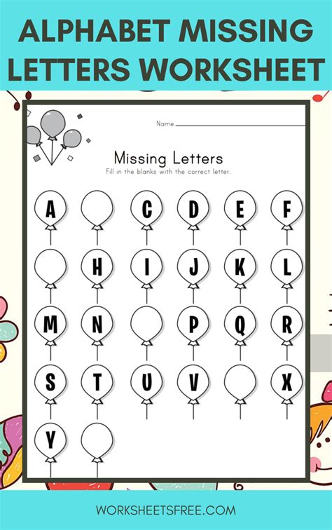 Missing Letters Worksheets Pdf Free Printables Missing Letters Worksheet For Kindergarten - Missing Letters Worksheet For Kindergarten