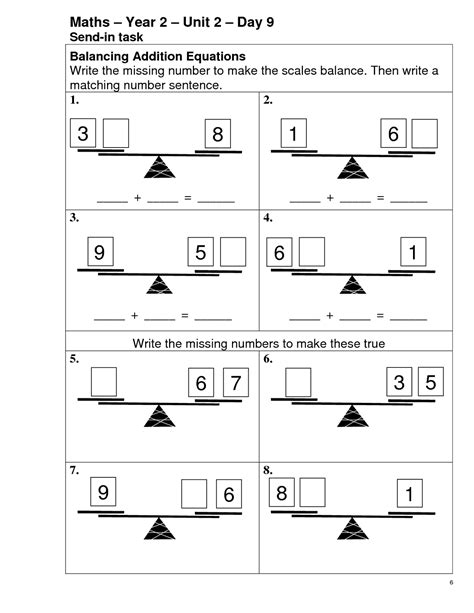 Missing Number Balance Equations Worksheets Amp Teaching Resources Number Balance Worksheet - Number Balance Worksheet