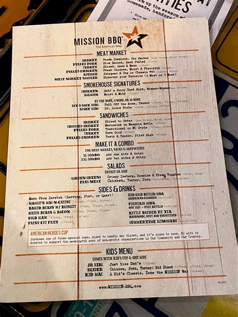 Mission Bbq Menu