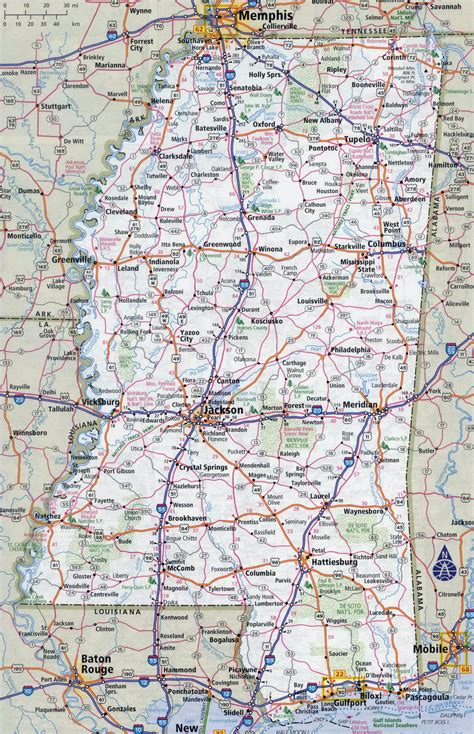 mississippi state map