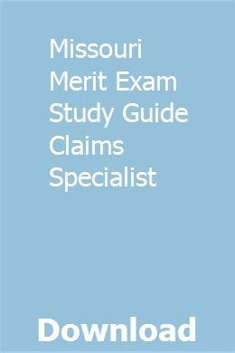 Read Online Missouri Merit Exam Study Guide Claims Specialist Btn Btn Success 