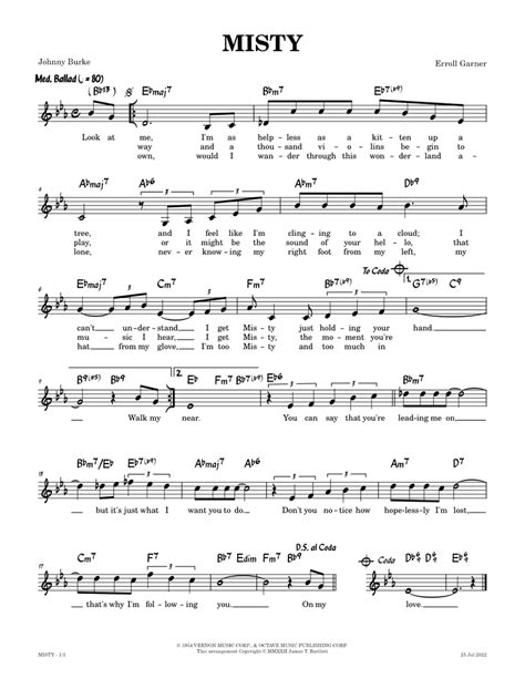 Misty Lead Sheet Pdf