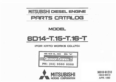 Read Mitsubishi 6D14 T 6D15 T 6D16 T Parts Manual 