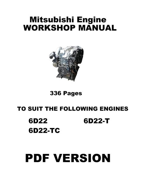 Read Mitsubishi 6D22 Tc Engine Maintenance Manual 